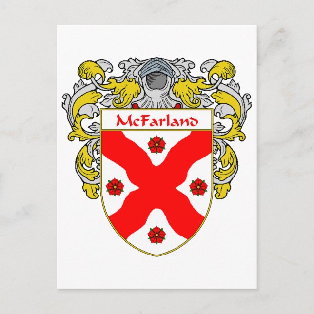 McFarland Coat of Arms (Mantled) Postcard (Front)