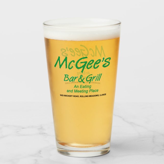 McGee's Bar & Grill, Rolling Meadows, Illinois Glass (Front Filled)