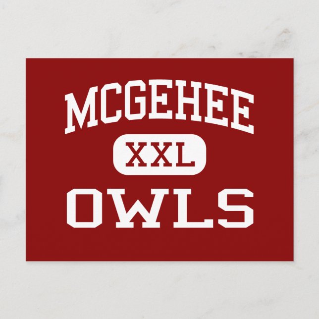 McGehee - Owls - High School - McGehee Arkansas Postcard (Front)