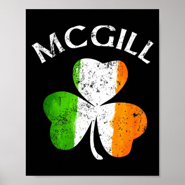 McGill Irish Family Name Poster (Front)