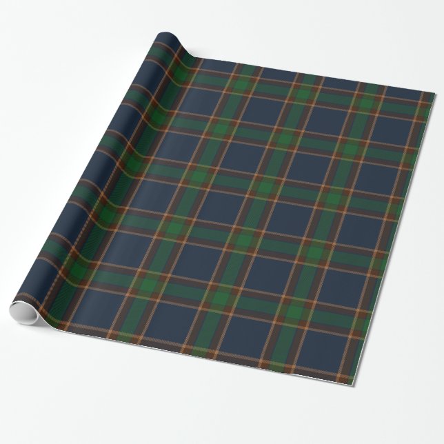 McGovern Irish Tartan Plaid Wrapping Paper (Unrolled)