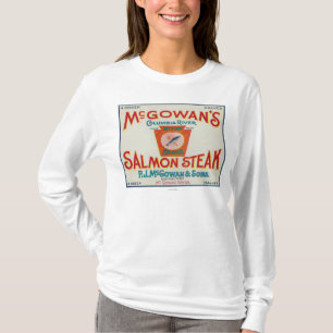 McGowan, Washington - Keystone Salmon Case Label T-Shirt