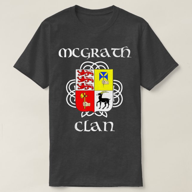 McGrath Family Crest  Irish Reunion  T-Shirt (Design Front)