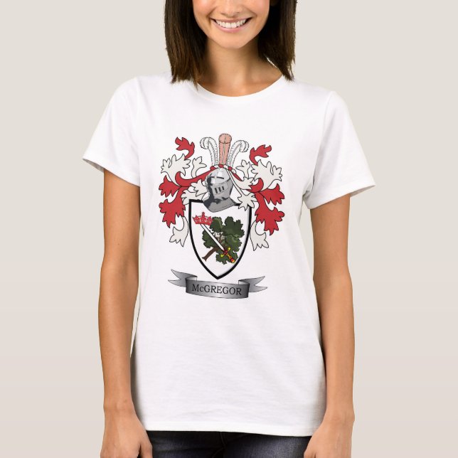 McGregor Family Crest Coat of Arms T-Shirt (Front)