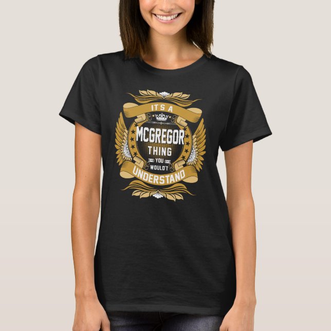 MCGREGOR Name, MCGREGOR family name crest T-Shirt (Front)