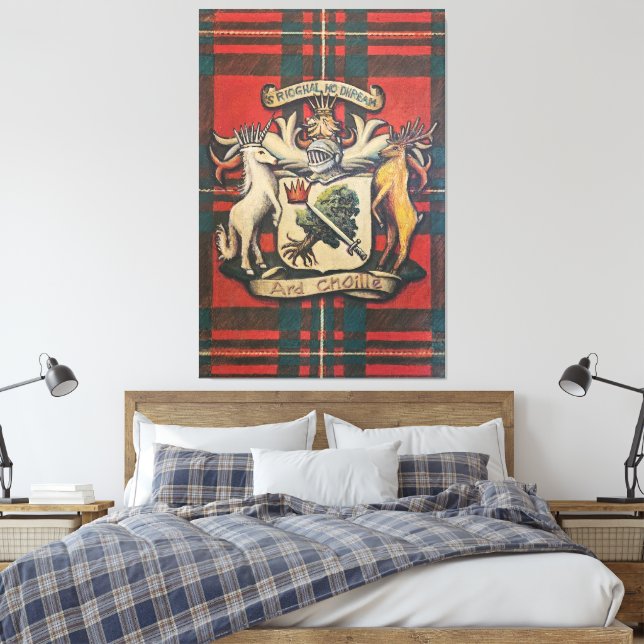 McGregor 'S Rioghal Mo Dhream Ard Choille  Canvas Print (Insitu(Bedroom))