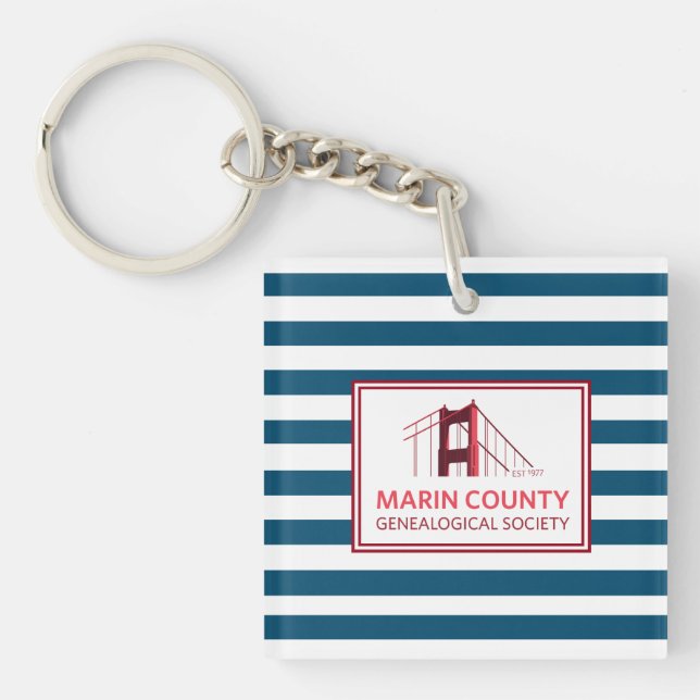 MCGS Stripe Logo with Border Key Ring (Front)