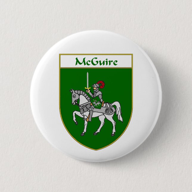McGuire Coat of Arms/Family Crest 6 Cm Round Badge (Front)