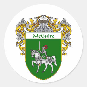 McGuire Coat of Arms (Mantled) Classic Round Sticker