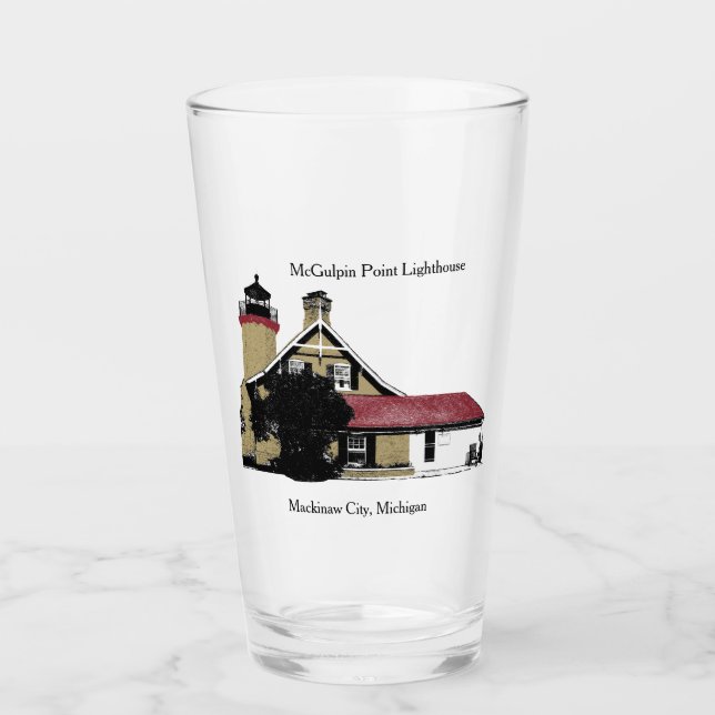 McGulpin Point Lighthouse 4 colour glass (Front)