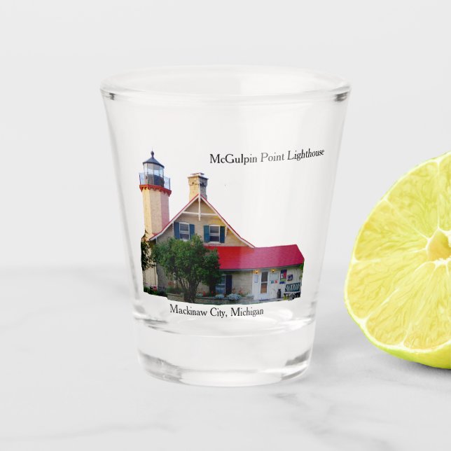 McGulpin Point Lighthouse shot glass (Front)