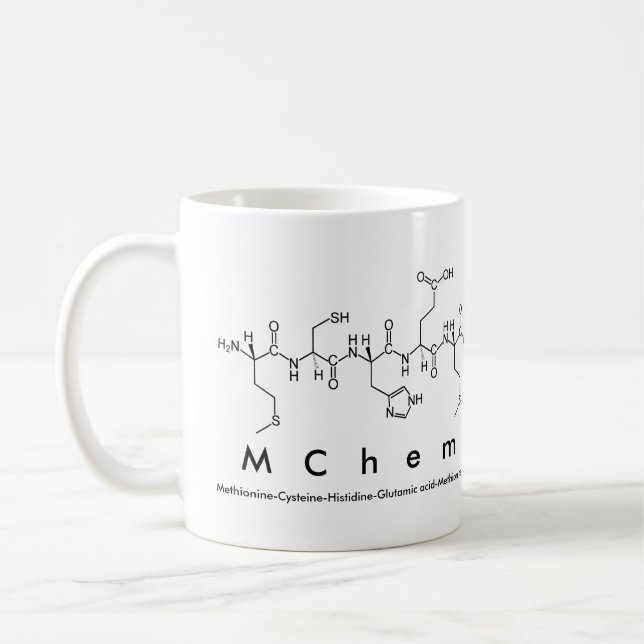 MChem peptide name mug (Left)