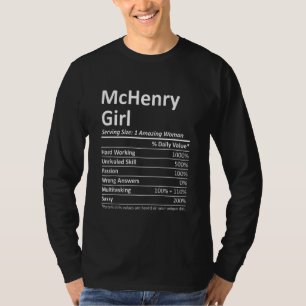 MCHENRY GIRL IL ILLINOIS Funny City Home Roots USA T-Shirt