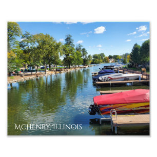 McHenry, Illinois River Walkway on the Fox River Photo Print
