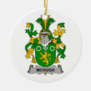 McHugh Family Crest Ceramic Tree Decoration
