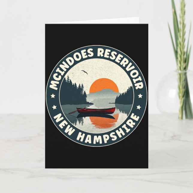 Mcindoes Reservoir New Hampshire Sunset T Shirt  Card (Front)