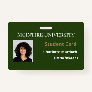 McIntire University Student ID ID Badge