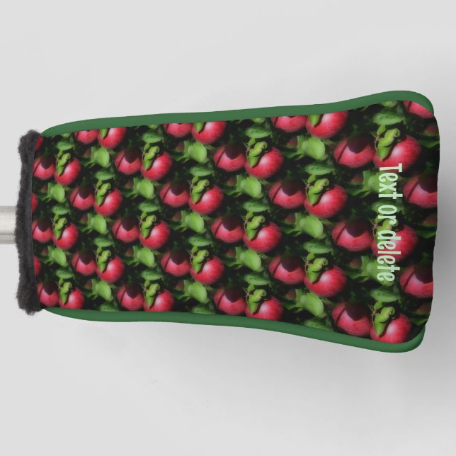 McIntosh Apples Nature Pattern Personalised   Golf Head Cover (Front)