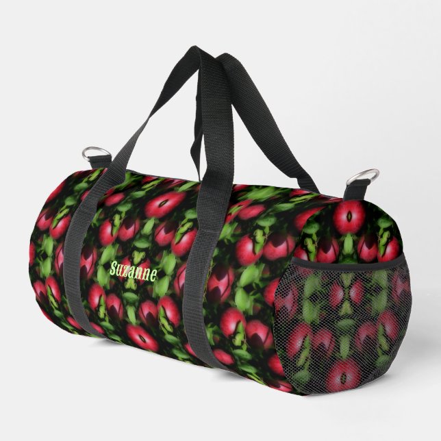 McIntosh Apples On The Tree Abstract Personalised Duffle Bag (Right Corner)