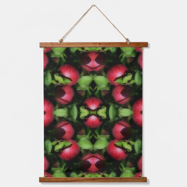 McIntosh Apples On The Tree Nature Abstract Hanging Tapestry (Front)