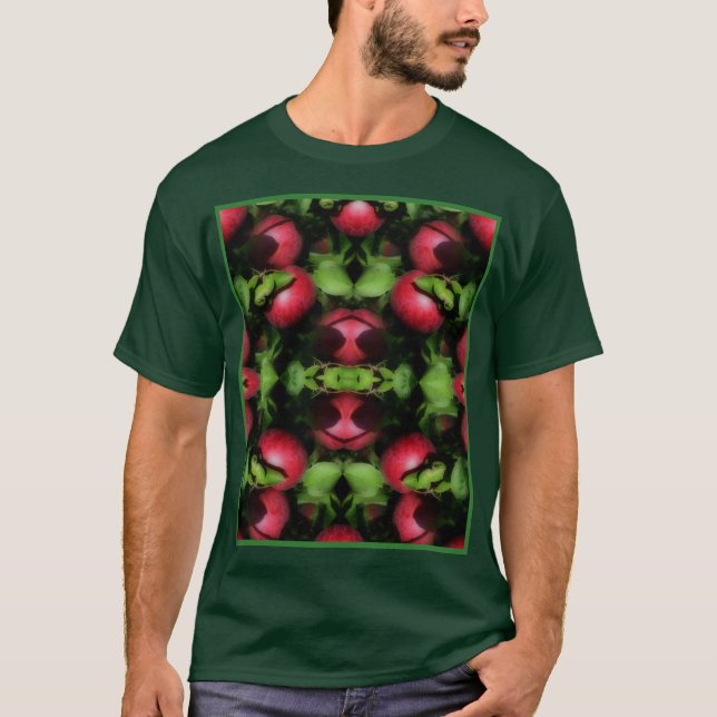 McIntosh Apples On The Tree Nature Abstract  T-Shirt (Front)