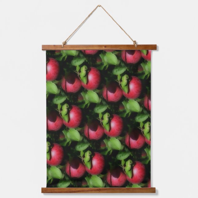 McIntosh Apples On The Tree Nature Pattern     Hanging Tapestry (Front)