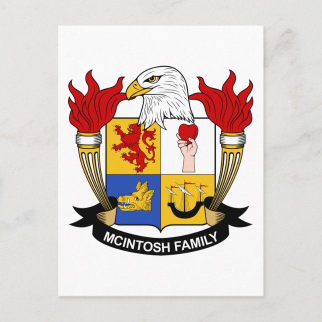 McIntosh Family Crest Postcard (Front)