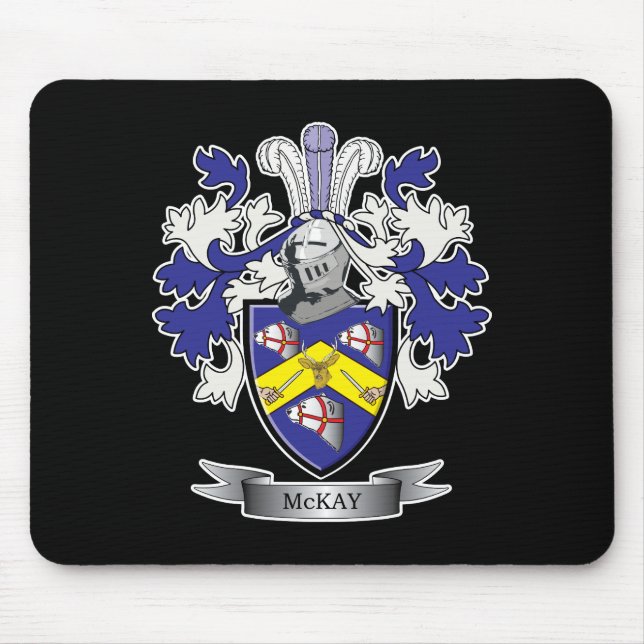 McKay Family Crest Coat of Arms Mouse Pad (Front)