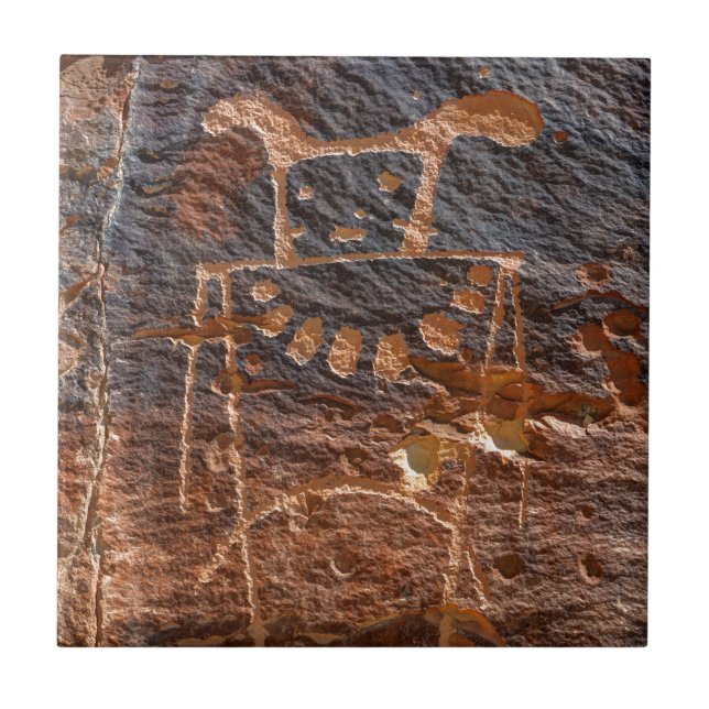 Mckee Springs Petroglyph - Vernal - Utah Tile (Front)