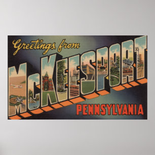 McKeesport, Pennsylvania - Large Letter Scenes Poster