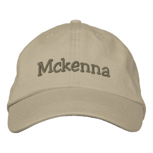 Mckenna Name Embroidered Baseball Cap Khaki