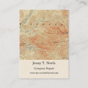 McKenzie and Moose Ponds, McKenzie Mountain Detail Business Card