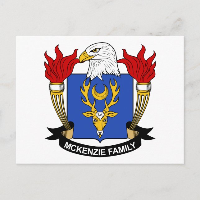 McKenzie Family Crest Postcard (Front)