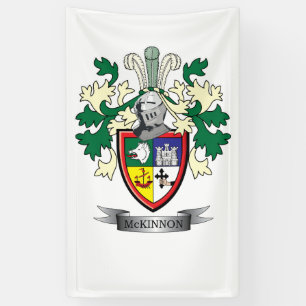 McKinnon Family Crest Coat of Arms Banner