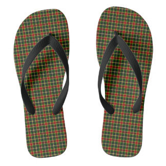 McLachlin Hunting Tartan Plaid Pattern Jandals
