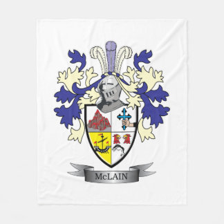 McLain Family Crest Coat of Arms Fleece Blanket