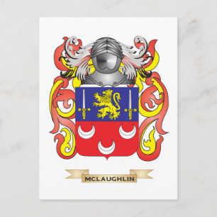 McLaughlin Coat of Arms (Family Crest) Postcard
