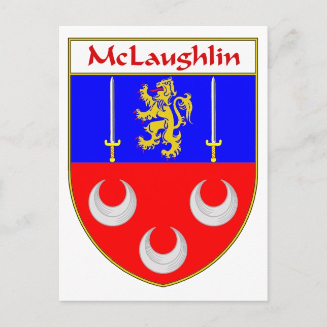 McLaughlin Coat of Arms/Family Crest Postcard (Front)