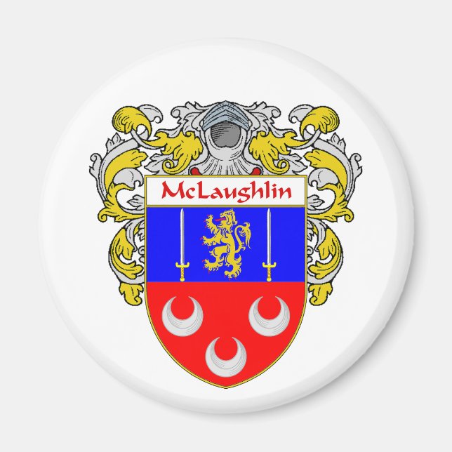 McLaughlin Coat of Arms (Mantled) Magnet (Front)