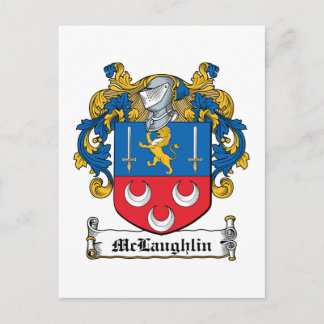 McLaughlin Family Crest Postcard