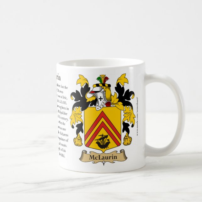 McLaurin, the Origin, the Meaning and the Crest Coffee Mug (Right)