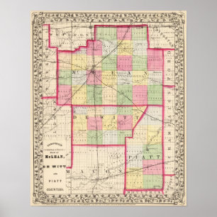 McLean, De Witt, Piatt counties Poster