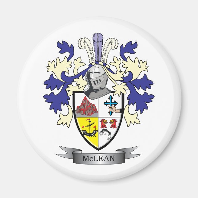 McLean Family Crest Coat of Arms Magnet (Front)