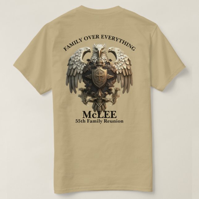 McLEE 55th Family Reunion  Light Coloured T-Shirt (Design Back)