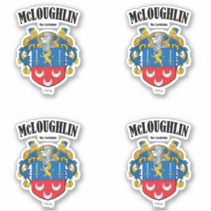 McLoughlin Crest Irish Translation & Meaning (x4)