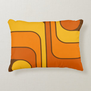 MCM 1970s Retro Style Geometric Design Decorative Cushion