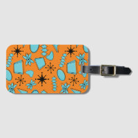 MCM Atomic Shapes Turquoise on Orange