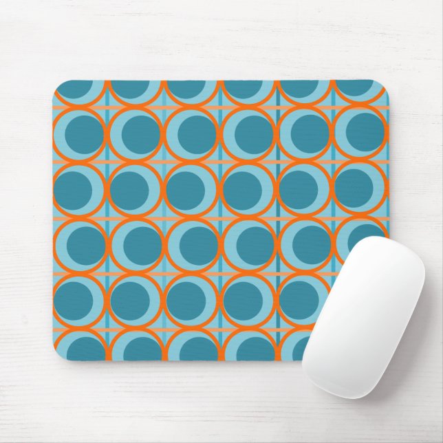 MCM Circles and Lines Mouse Pad (With Mouse)