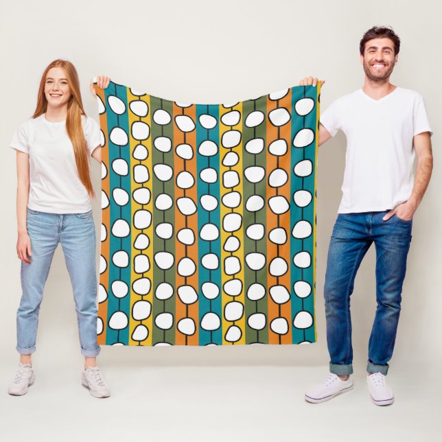 MCM Colourful Lines  Fleece Blanket (In Situ)