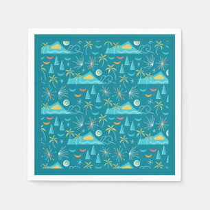 MCM Diamond Head Fireworks Party Napkin